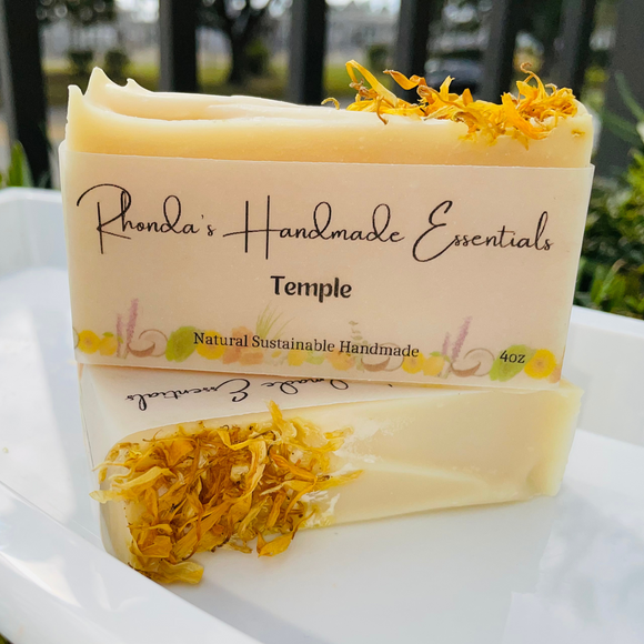 Temple a yoni soap made with ACV an Coconut Milk